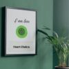 Green heart chakra mockup
