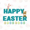 Happy Easter-Blue-Cute Bunny- Printable Wall Art