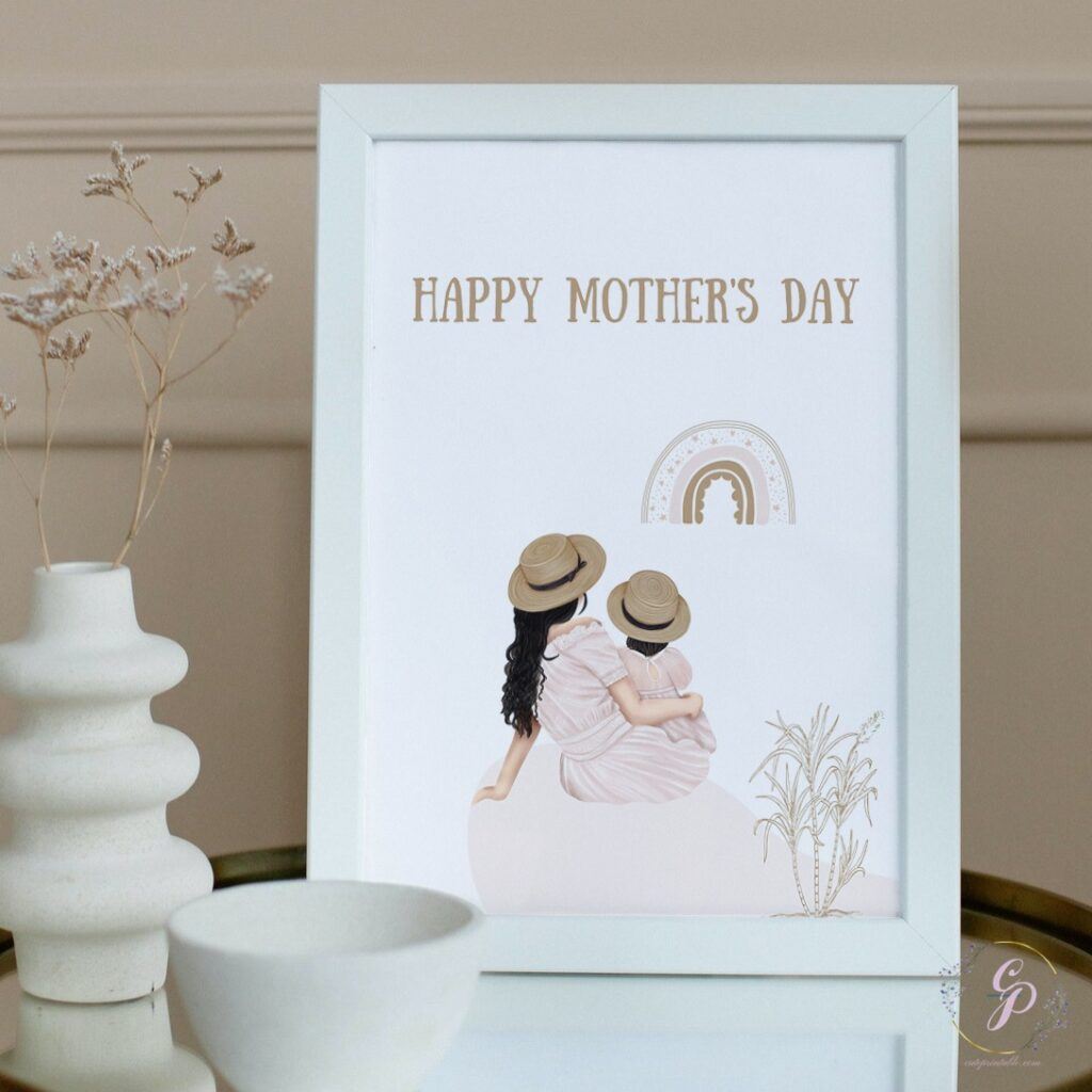 Boho Mom-Daughter Rainbow | Cute Printable
