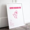Best Mom- Pink Flower Line Art