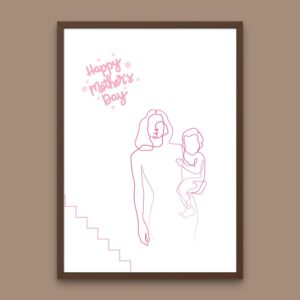Happy Mother's Day- Line Art