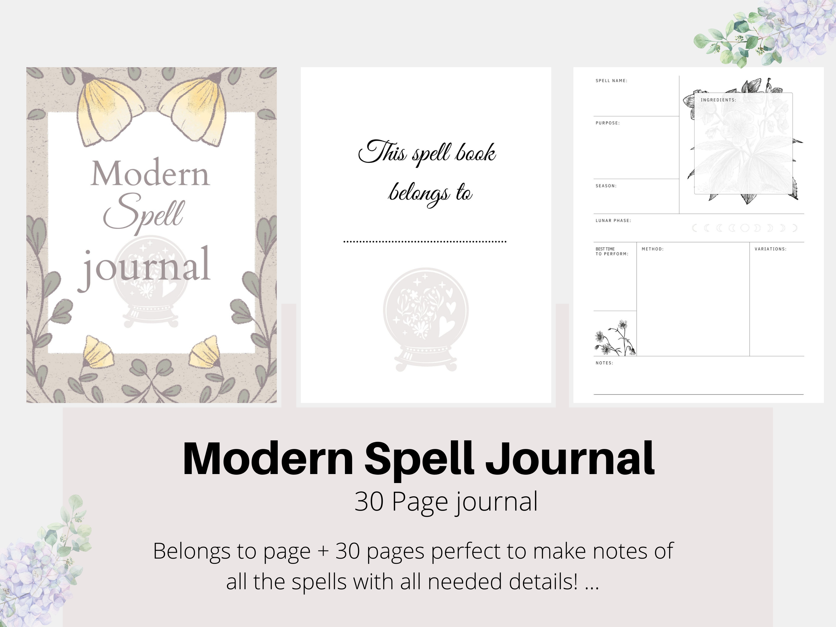 Modern Spell Journal: Inexpensive way to keep a record of all your ...