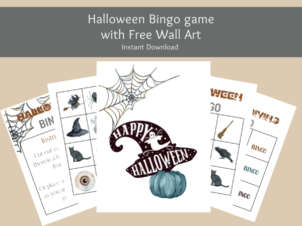 Halloween Bingo with free wall art