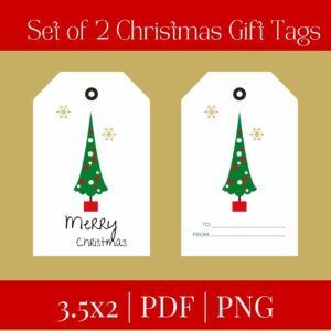 Set of 2 Christmas Gift Tags