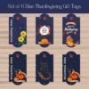 set of 6 Celestial thanksgiving gift tags