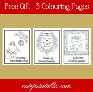 Free gift colouring pages