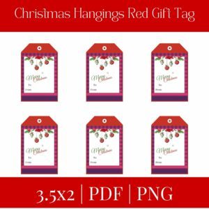 Christmas Hangings Red Gift Tag+Free Gift