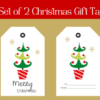 Set of 2 Christmas Gift Tags Design 7+Free Gift