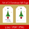 Set of 2 Christmas Gift Tags Design 9+Free Gift