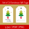 Set of 2 Christmas Gift Tags Design 4