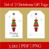 Set of 2 Christmas Gift Tags Design 8+Free Gift