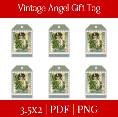 Vintage Angel Gift tag