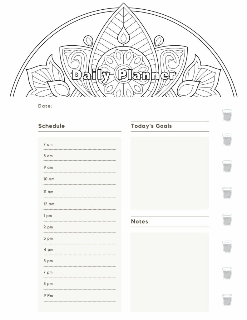 Monthly organizers Facebook Group Freebies daily planner