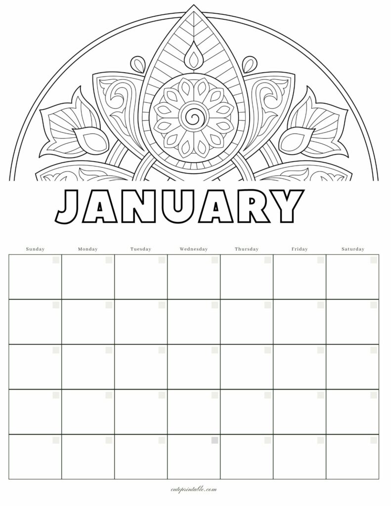 january undated calendar Monthly organizers Facebook Group Freebies