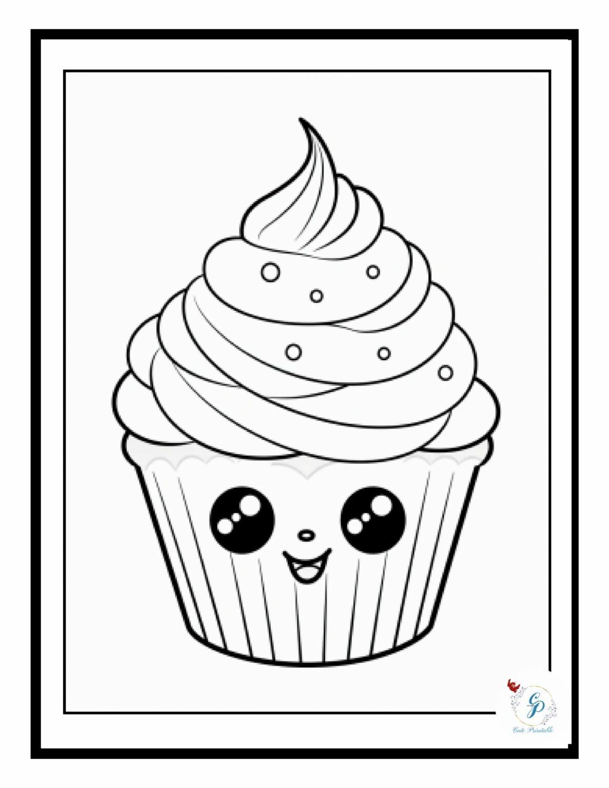 65 Free Cute Kawaii Food Coloring Pages for Kids & Adults | Cute Printable