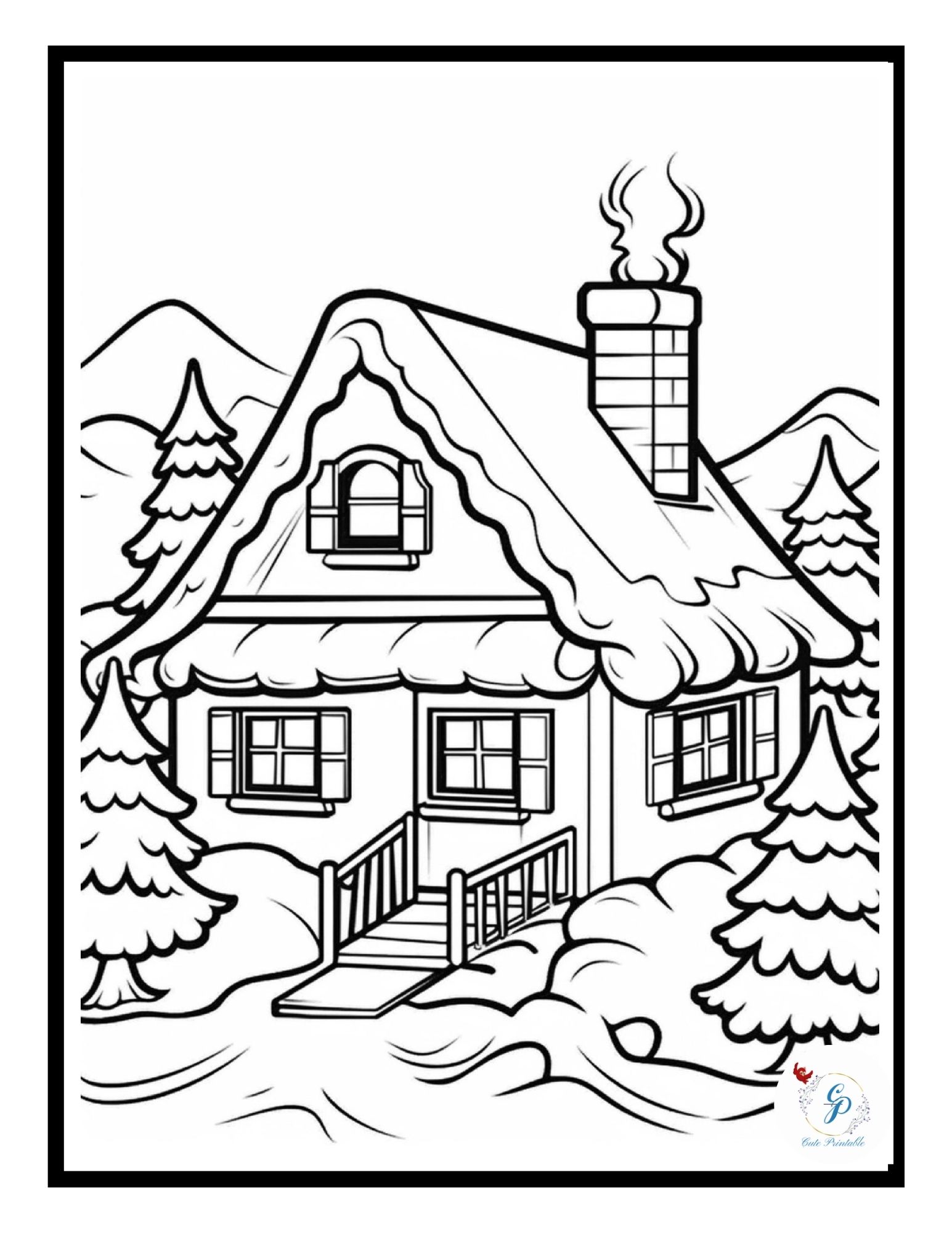 Christmas Animals Coloring Pages for Kids | Cute Printable