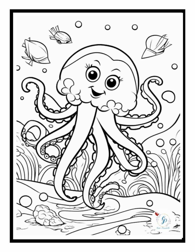 110 Free Ocean Animals Coloring Pages for Kids & Adults