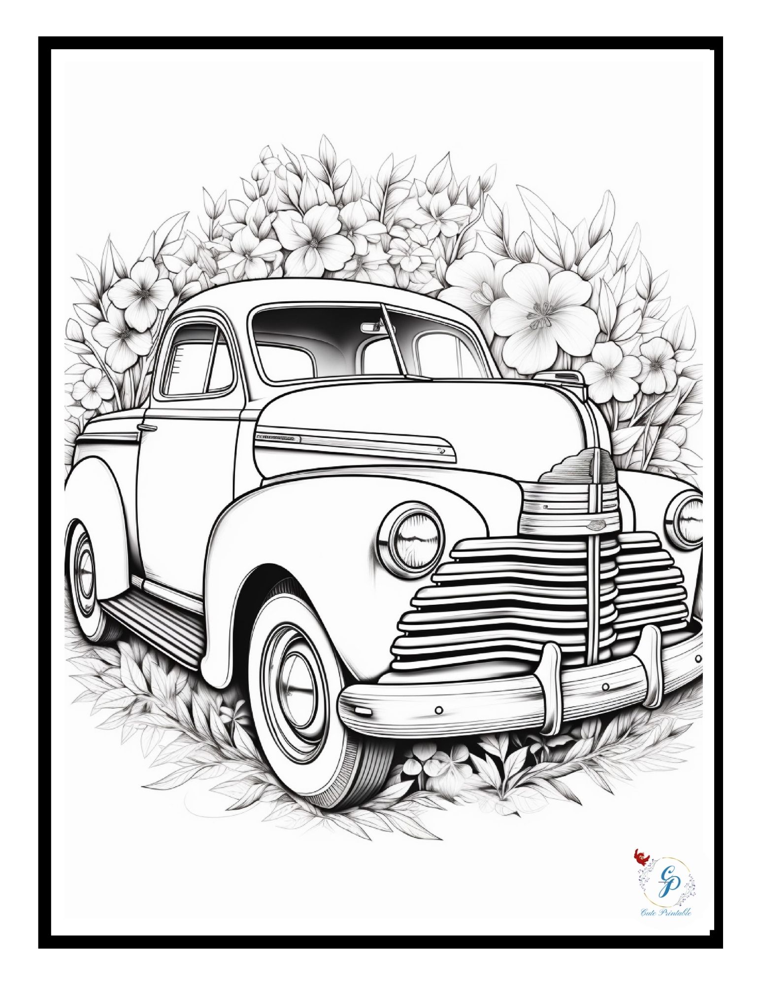 85 Classic Cars Coloring Pages for Kids & Vintage Car Lovers