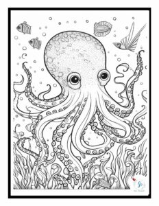 110 Ocean Animals Coloring Pages for Kids | Cute Printable