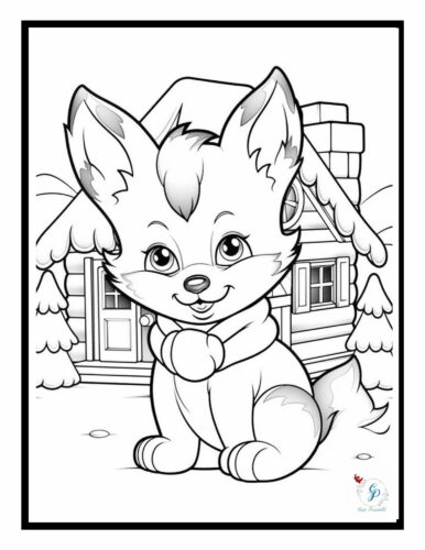 Christmas Animals Coloring Pages for Kids | Cute Printable