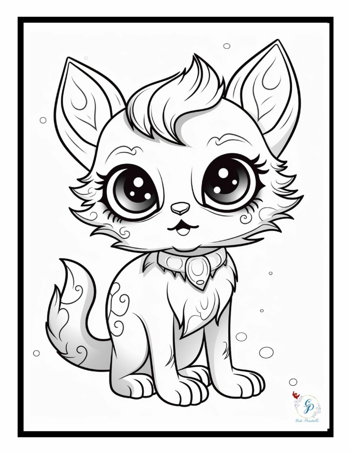 Halloween Cat Coloring Pages for Kids & Adults | Cute Printable