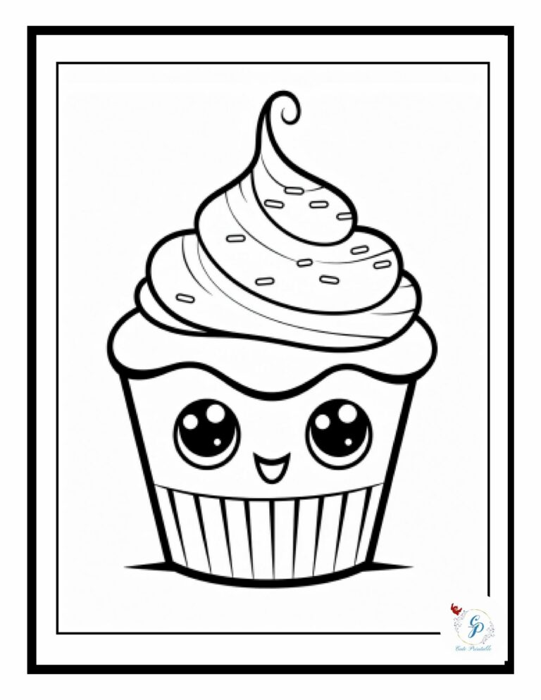 65 Free Cute Kawaii Food Coloring Pages for Kids & Adults | Cute Printable