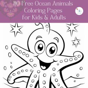 CP Feature Image 110 Free Ocean Animals Coloring Pages for Kids & Adults