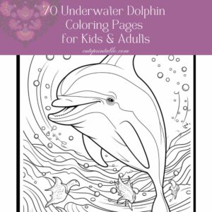 CP Feature Image 70 Underwater Dolphin Coloring Pages for Kids & Adults
