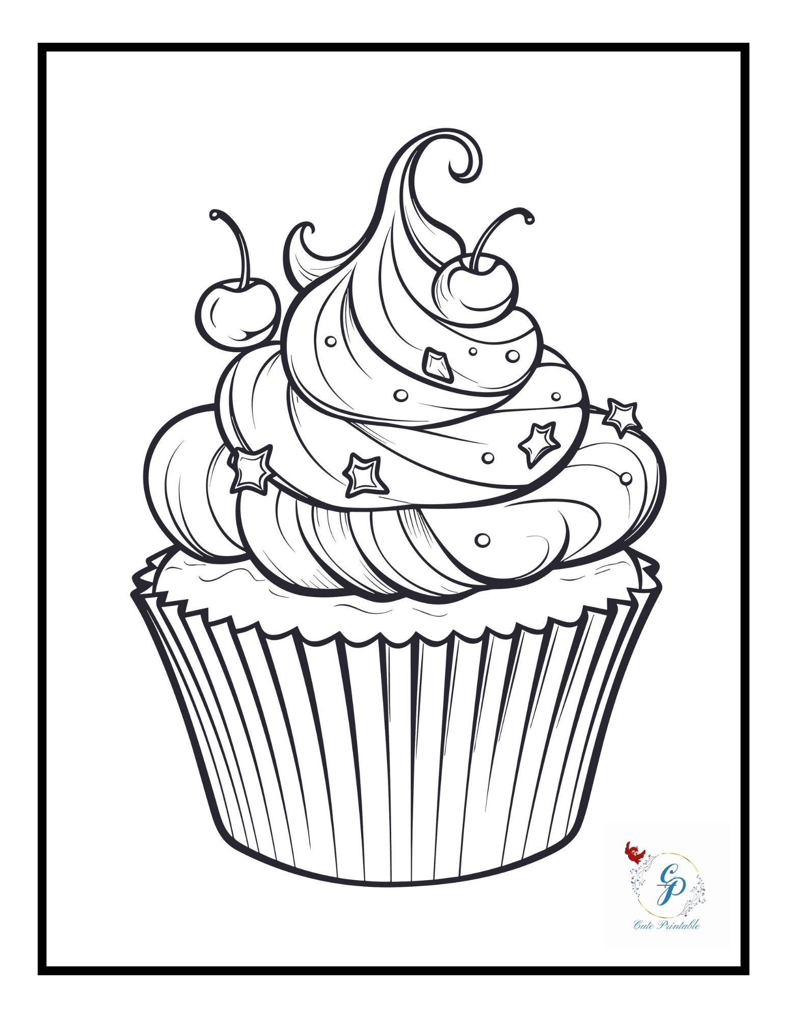 129+ Free Printable Christmas Cupcake Coloring Pages