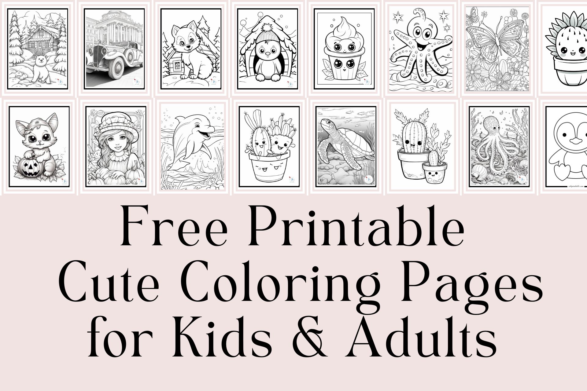 free coloring pages for kids and adults-cute printable homepage
