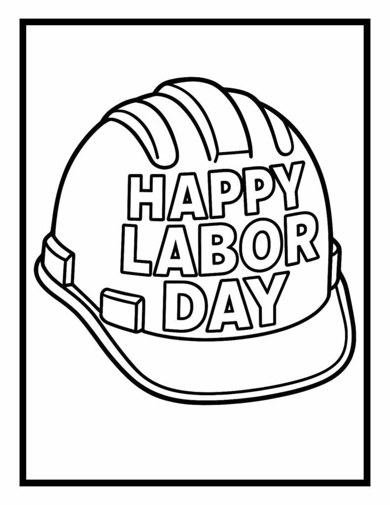 Labor Day Bold and Easy Coloring Pages