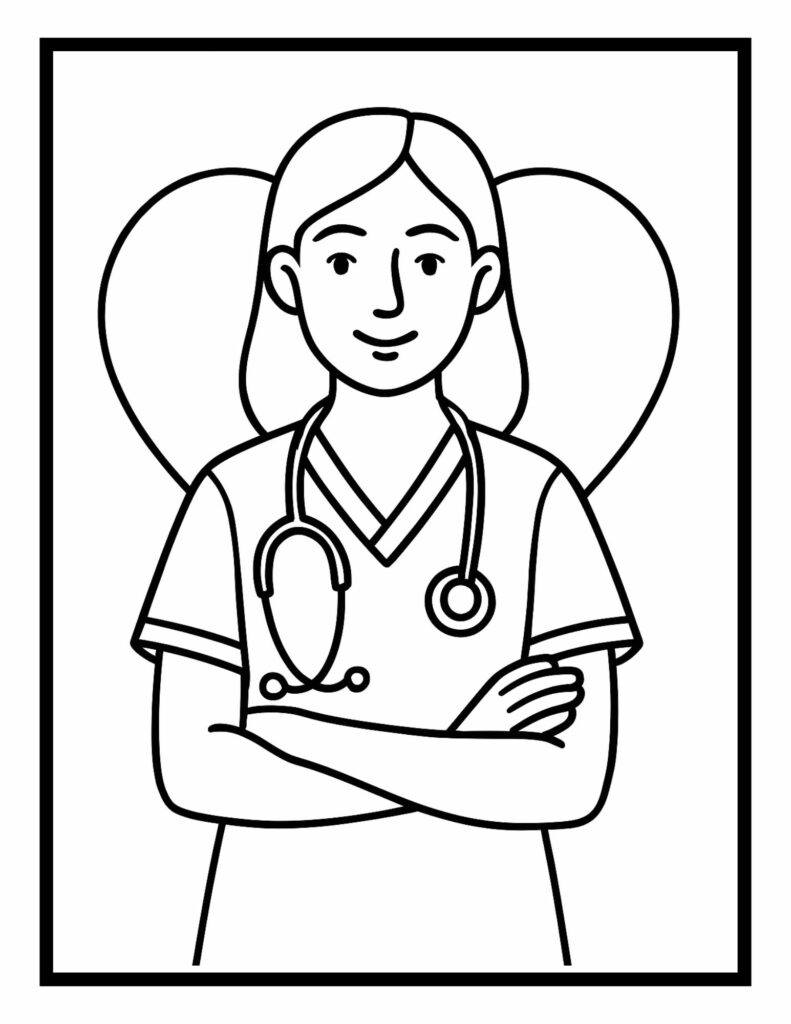 Labor Day Bold and Easy Coloring Pages