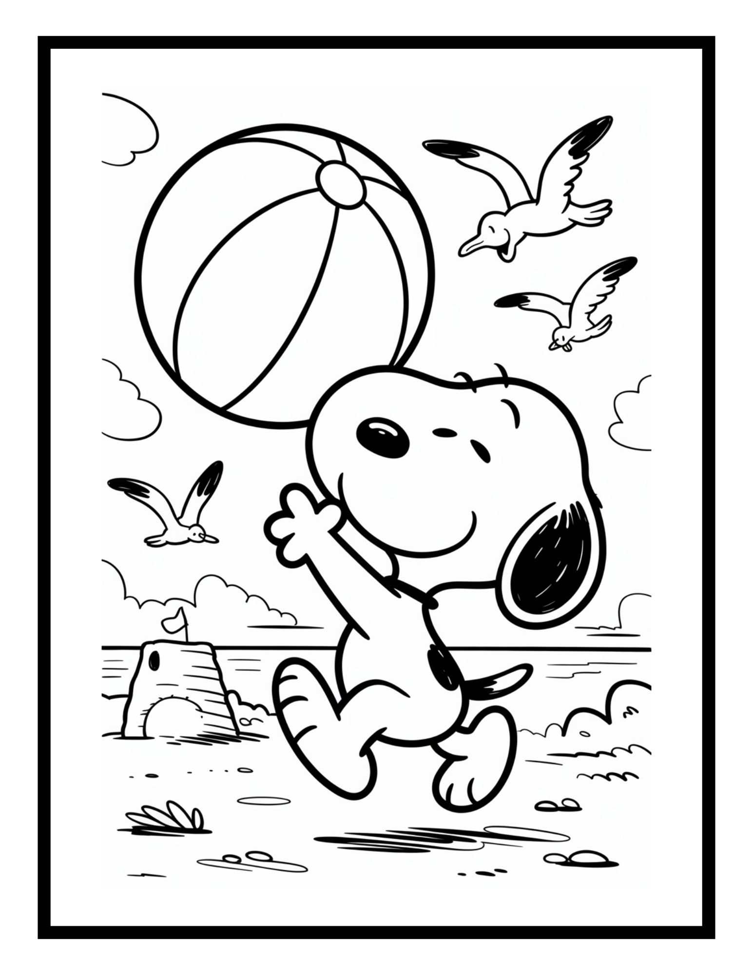 13-Snoopy Coloring Pages Snoopy Coloring Pages