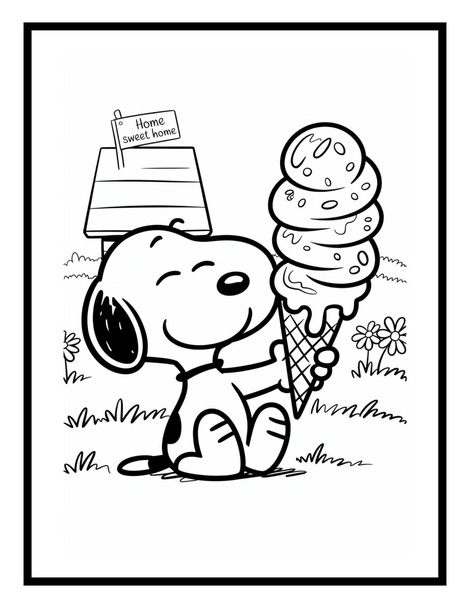 14-Snoopy Coloring Pages Snoopy Coloring Pages