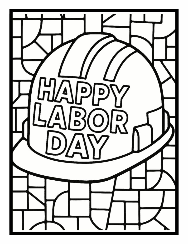 Labor Day Bold and Easy Coloring Pages