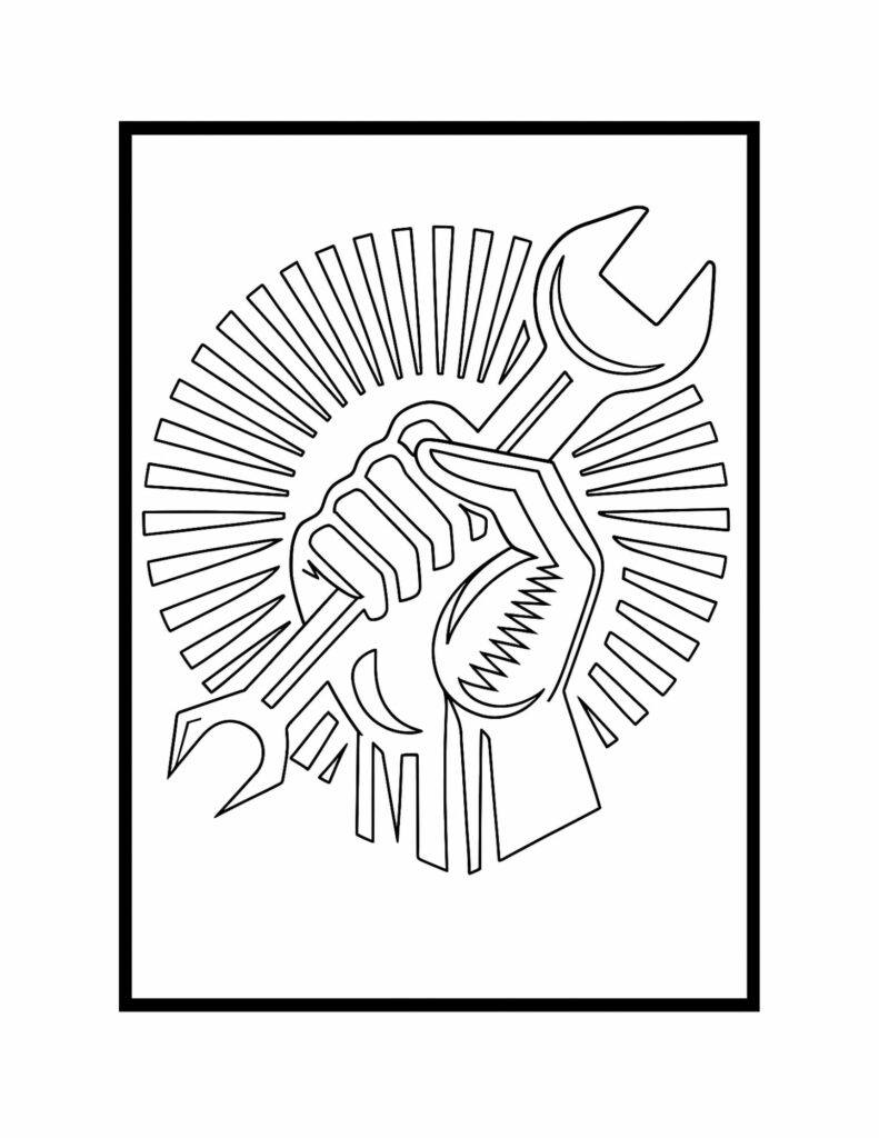 Labor Day Bold and Easy Coloring Pages