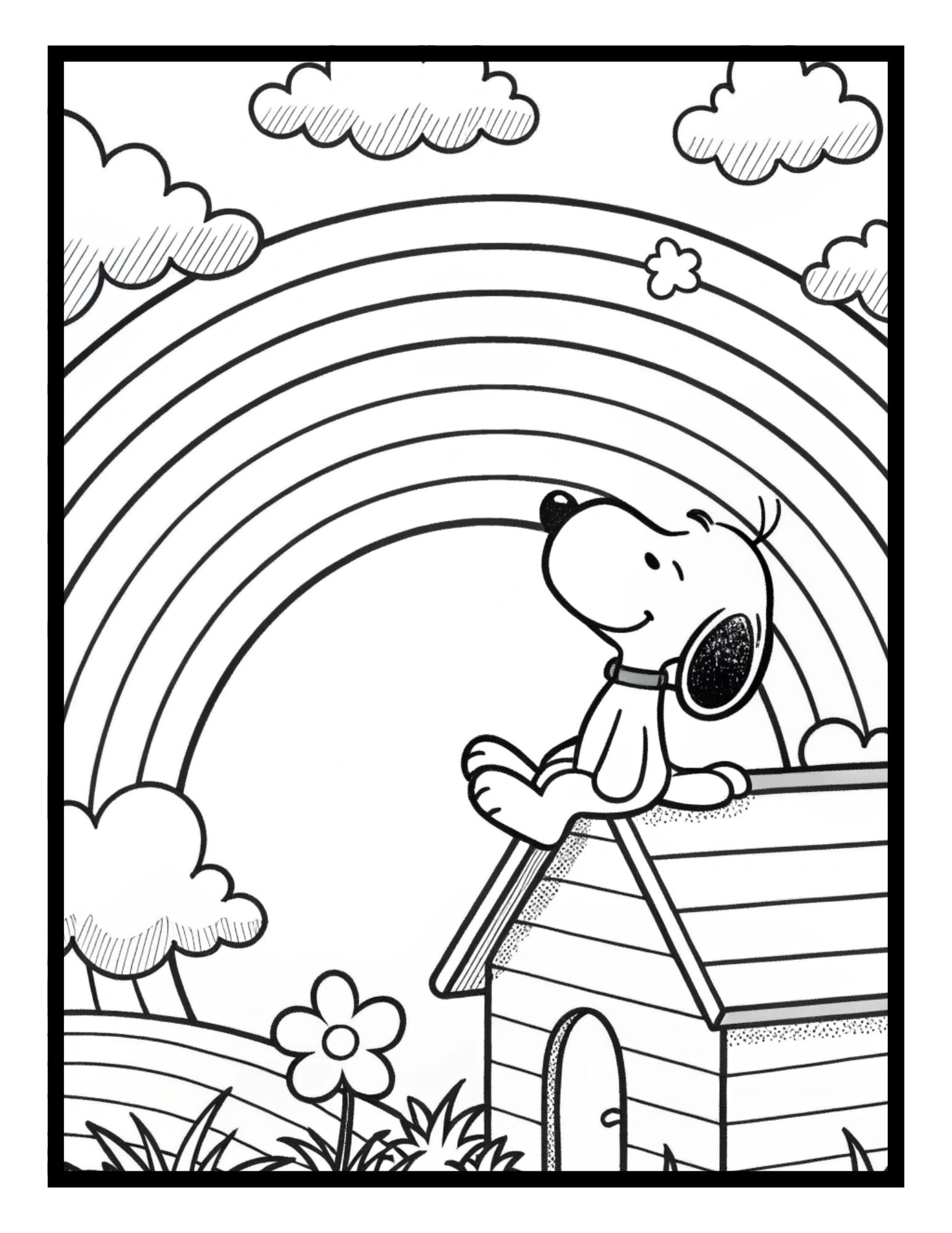 2-Snoopy Coloring Pages Snoopy Coloring Pages