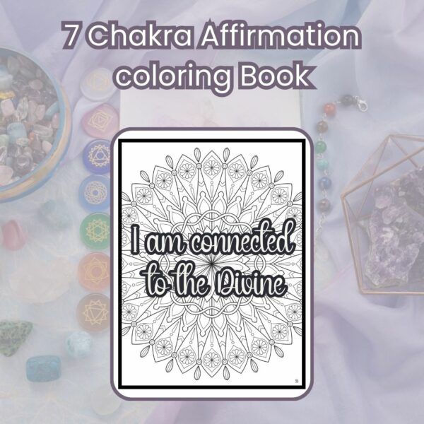 50+Chakra Affirmations Coloring Book - Image 4