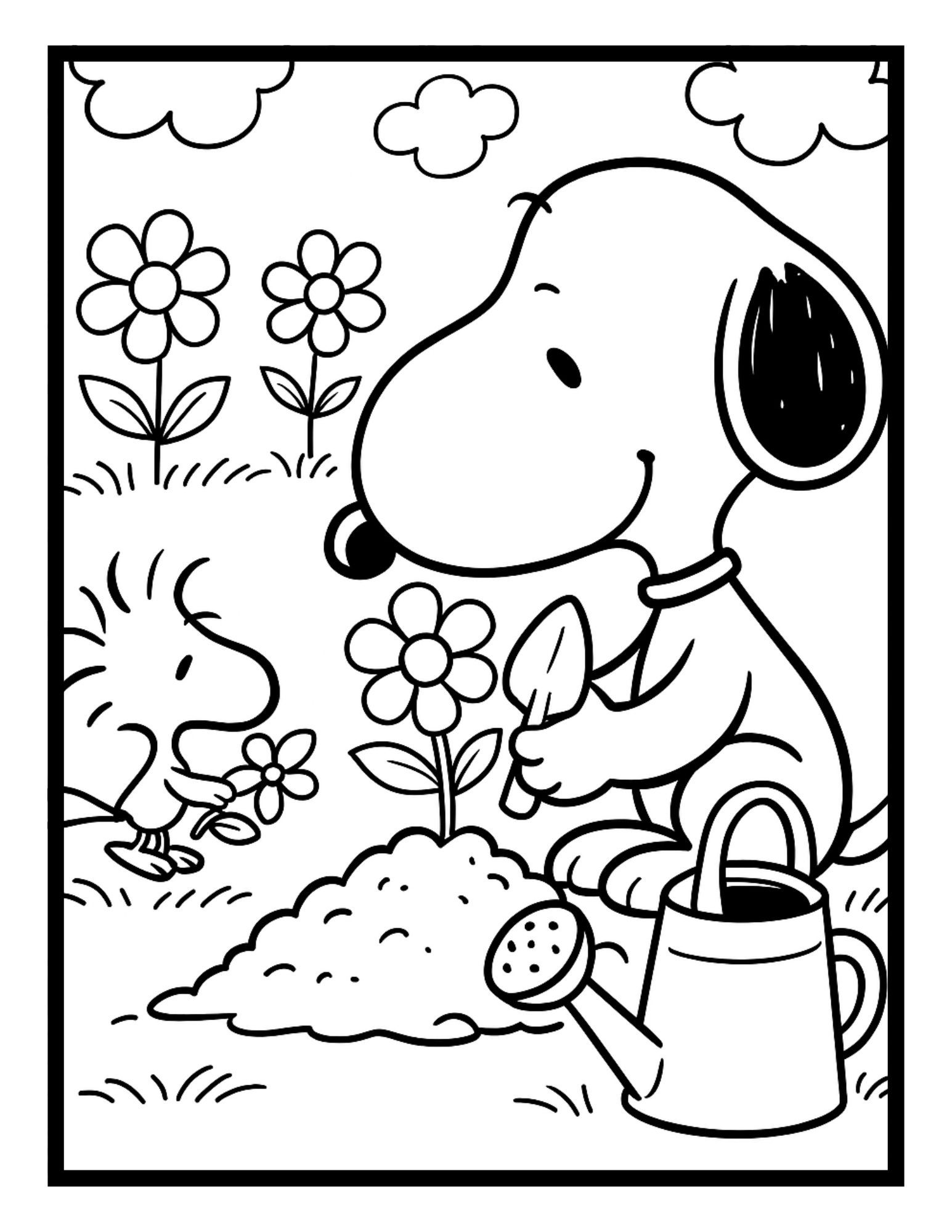 3-Snoopy Coloring Pages Snoopy Coloring Pages