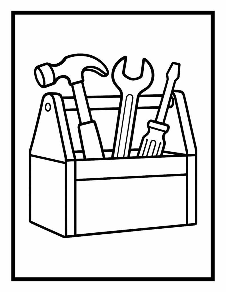 Labor Day Bold and Easy Coloring Pages