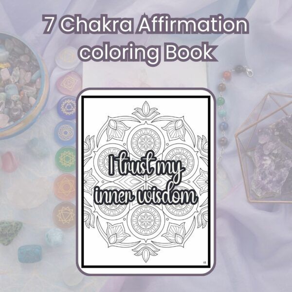 50+Chakra Affirmations Coloring Book - Image 5