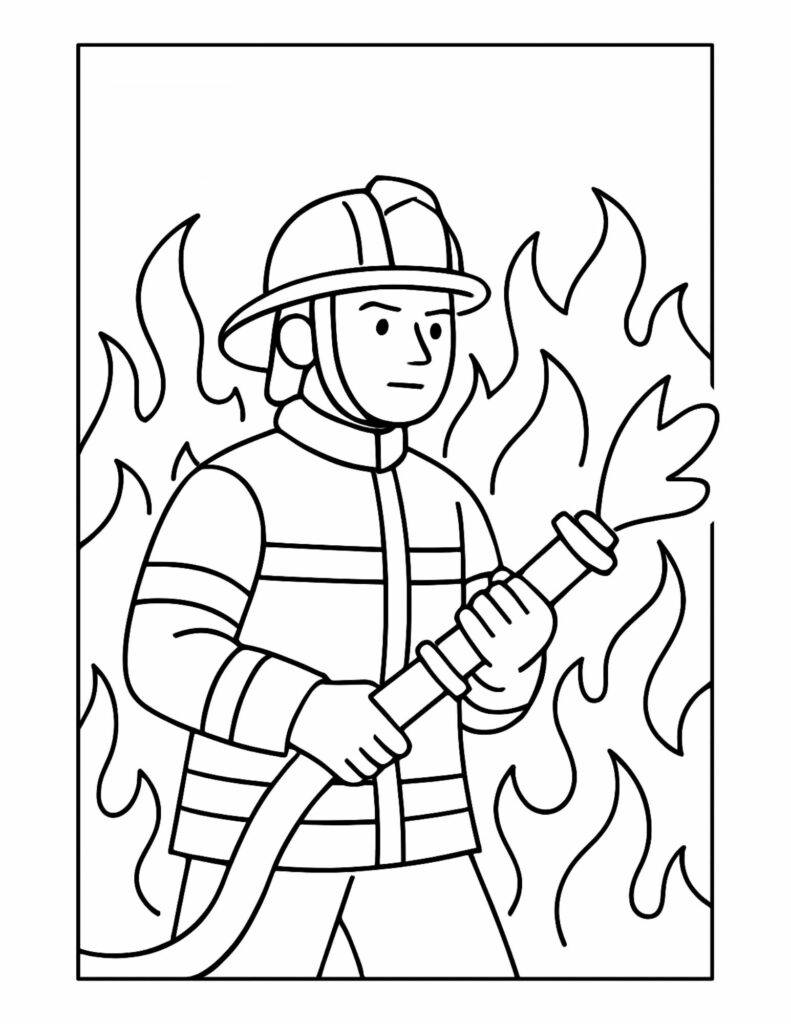 Labor Day Bold and Easy Coloring Pages