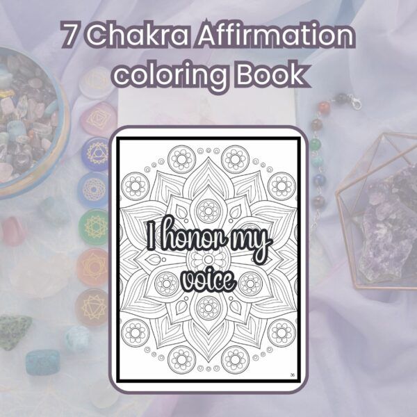 50+Chakra Affirmations Coloring Book - Image 8