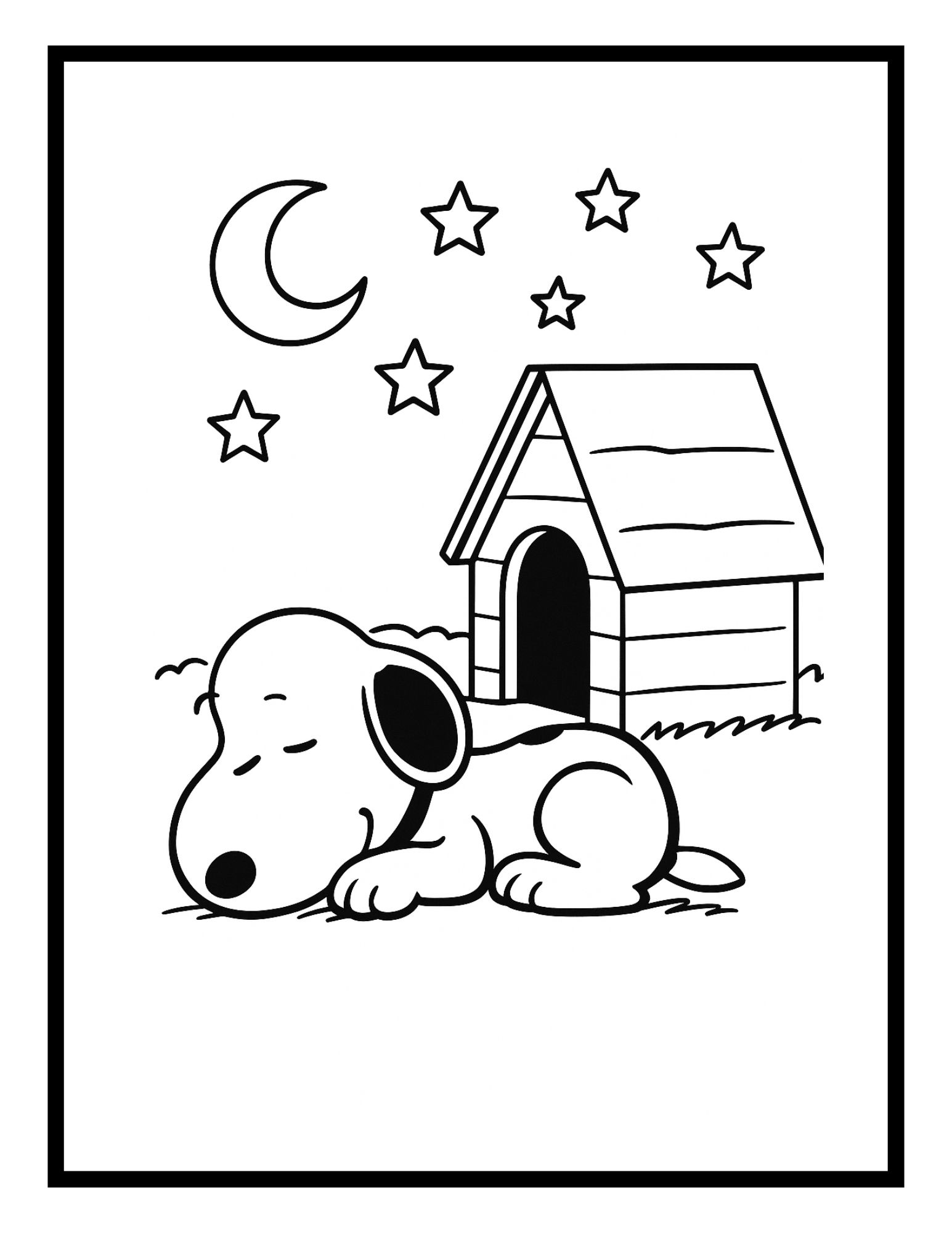 7-Snoopy Coloring Pages Snoopy Coloring Pages