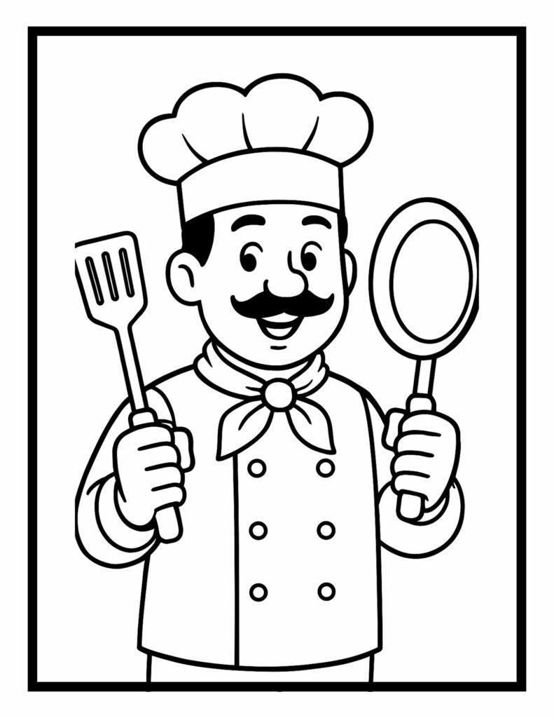 Labor Day Bold and Easy Coloring Pages
