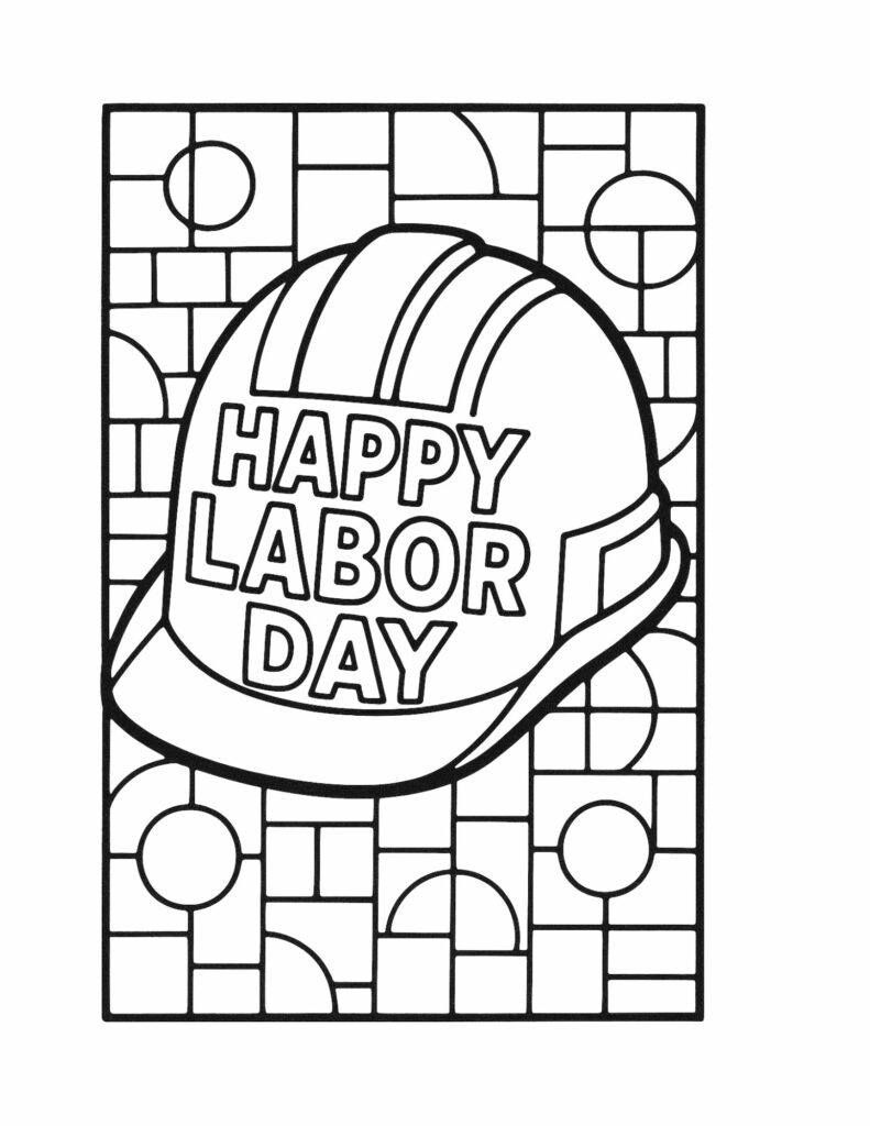 Labor Day Bold and Easy Coloring Pages