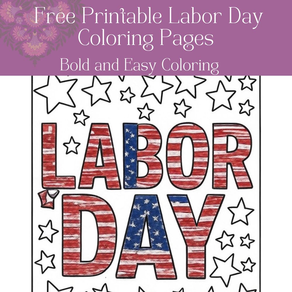 CP Feature Image Labor Day Coloring Pages Bold and Easy Coloring - Free Printable