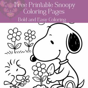 CP Feature Image Snoopy Coloring Pages Bold and Easy Coloring - Free Printable