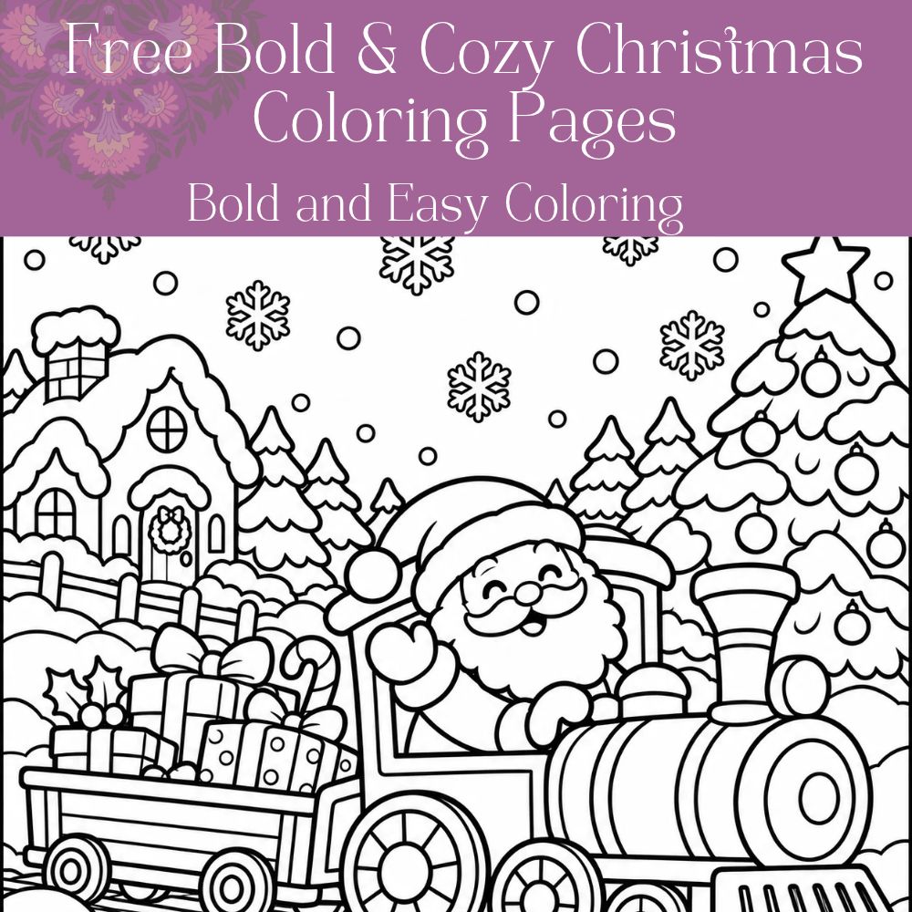 Free Bold & Cozy Christmas Coloring Pages