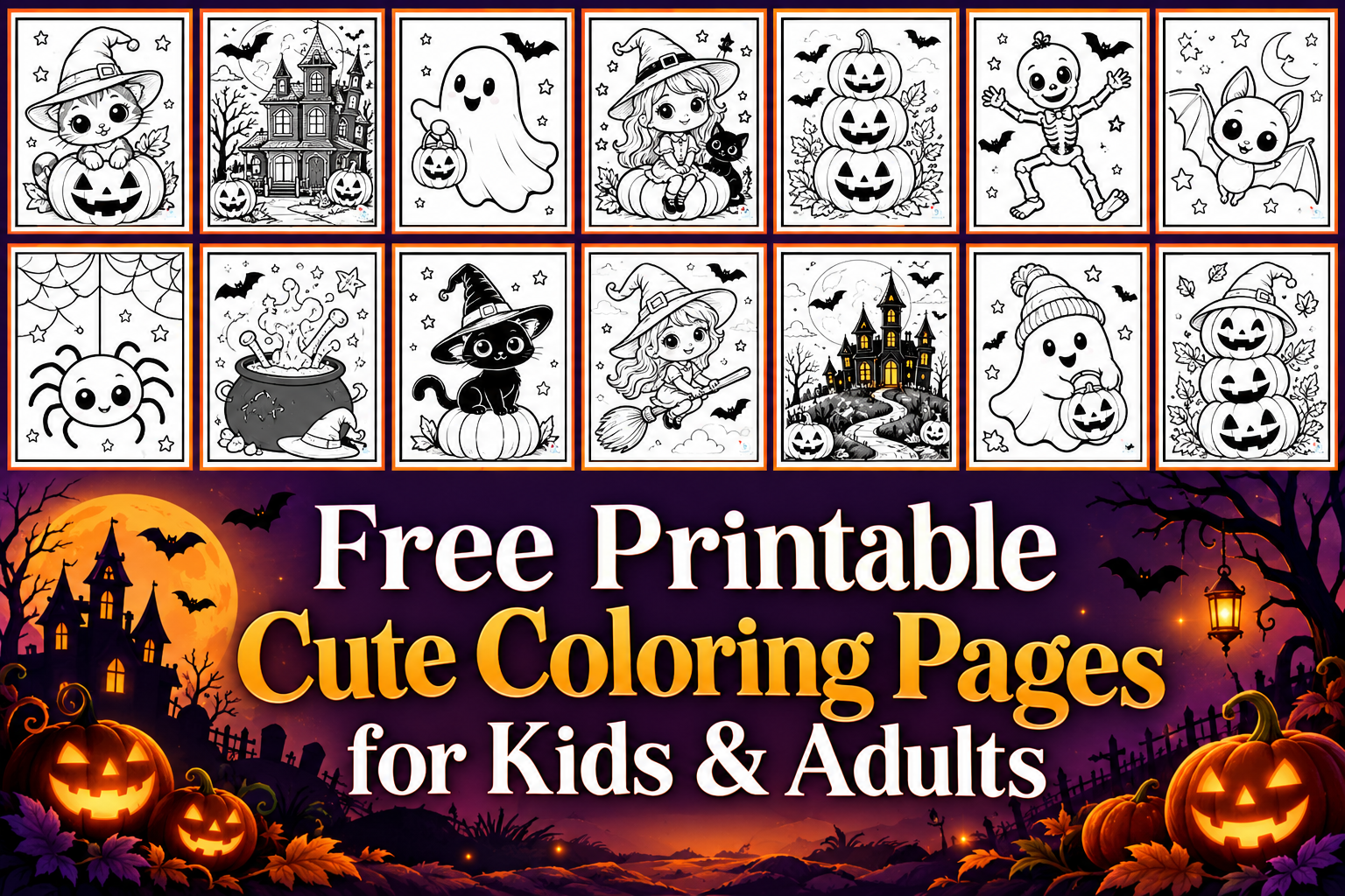 free Printable Cute Coloring Pages for kids and adults-homepage